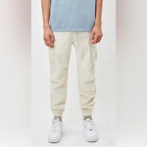 John Elliott Back Sateen Cargo Pants Ivory 100% Cotton Men's 28x30 SZ 1 SM $348